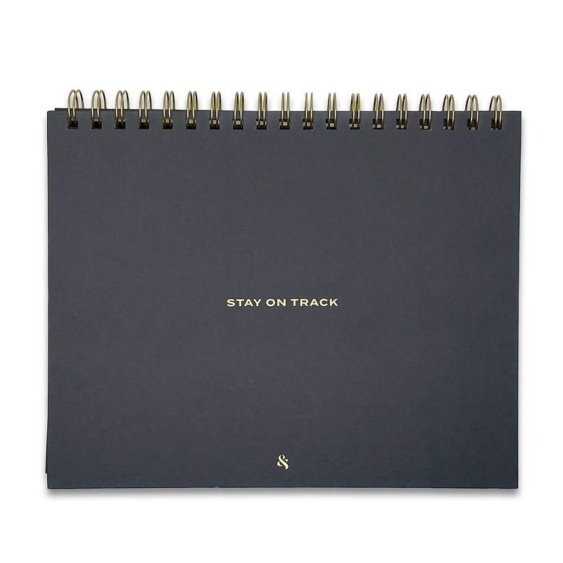 Undated Planner 8&#34;x10&#34; Stay on Track Black - Wit &#38; Delight, 1 of 6