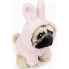 GUND Doug The Pug Fuzzy Pink Bunny Hoodie, Doug Plush Stuffed Animal, 9-inch Soft Cuddly Toy for Ages 1 and Up - 2 of 4