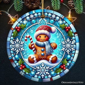 Crystal Snow Gingerbread Man Ornament, Magical Gift and Decor for Christmas Tree| OrnamentallyYou - 1 of 4