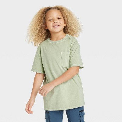 Boys' Washed Short Sleeve T-Shirt - art class™ Green S