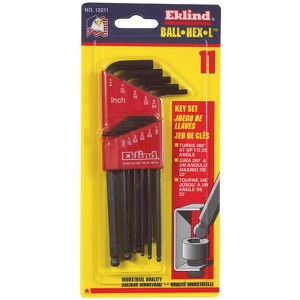 Eklind - Ball-Hex-L - SAE - Long Arm Ball End Hex L-Key Set - 11 Piece - 1 of 1