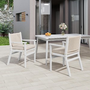 Christopher Knight Home Aurora Rustic Outdoor Rope Weave Acacia Wood Dining Chairs (Set of 2) - 1 of 4