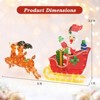 Tangkula 5 FT Christmas Lighted Reindeers with Santa Claus Sleigh Light-up Xmas Decoration Set with 239 LED Lights 12 Ground Stakes Pre-lit Glittered - 4 of 4