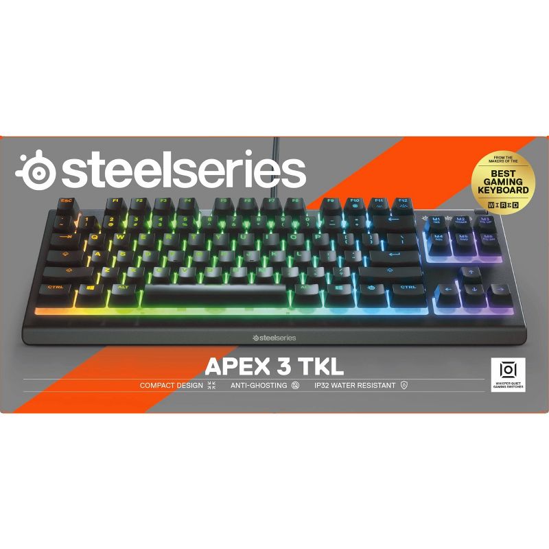 SteelSeries Apex 3 TKL Wired Gaming Keyboard for PC, 6 of 7