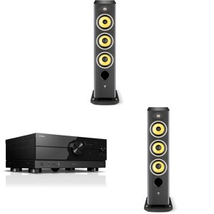 Focal Aria K2 926 Ash Grey (Limited Edition) 3-Way Floorstanding Audiophile Tower Speaker - PAIR, with RX-A2A AVENTAGE 7.2-Channel AV Receiver with... - 1 of 4