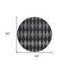 Charcoal Geometric Washable Indoor Outdoor Area Rug - 3 of 4