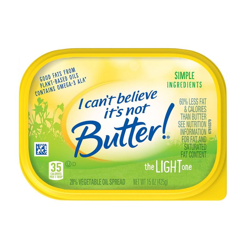 I Can't Believe It's Not Butter! Light Buttery Spread - 15oz, 6 of 9
