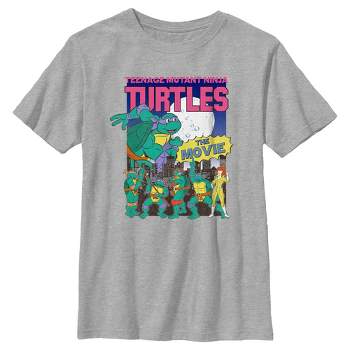 Boy's Teenage Mutant Ninja Turtles Retro Movie Poster T-Shirt