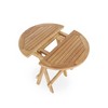 BENCMATE Desks, Portable Folding Table with X-shaped Stable Bracket, Multi-Purpose Table for Picnic, BBQ, Hiking, Brown, 19.68"*19.68"*19.68" - 3 of 4