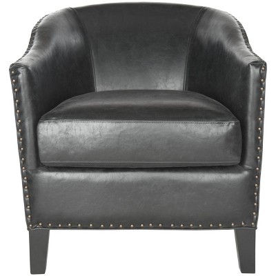 Evander Club Chair - MCR4732A - Antique Black - Safavieh