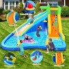 KRISRATE Inflatable Water Slide 13x11Ft, Water Park with 450W Blower-Bounce House w/Climbing Wall, Splash Pool, Basketball Hoop, Water Sprayers&Slides - 4 of 4