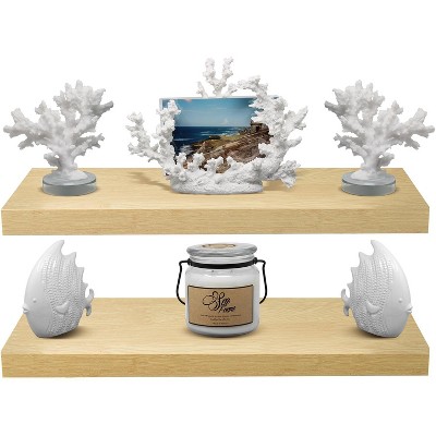 Maple Wood Floating Shelves for Living Room and Kitchen