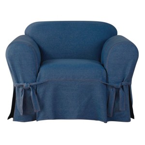 Authentic Denim Chair Slipcover Indigo - Sure Fit, Blue
