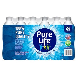Pure Life Purified Water - 8 Fl Oz Bottle (Pack of 48) - 1 of 2
