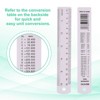 Unique Bargains Aluminum Alloy Rulers with Centimeters Millimeters Inches and Conversion Table 2 Pcs - 4 of 4
