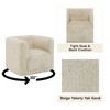 Yakety Yak Sand Swivel Chair with Tight Seat & Back Cushion and 360-Degree Swivel for Living Room - 3 of 4