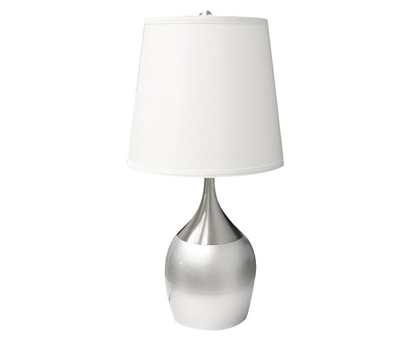 Touch-On Table Lamp - Silver/White