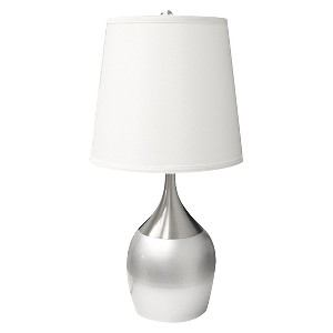 Touch-On Table Lamp - Silver/White (Lamp Only)