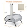 12" Portable Pizza Oven - Stainless Steel with Pizza Stone & Foldable Legs for Outdoor Cooking - 2 of 4
