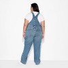 Women's Mid-Rise Denim Baggy Overalls - Wild Fable™ - 3 of 3