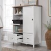 Cottage Road Storage Cabinet with File Drawers White - Sauder: Adjustable Shelves, MDF Frame - 3 of 4