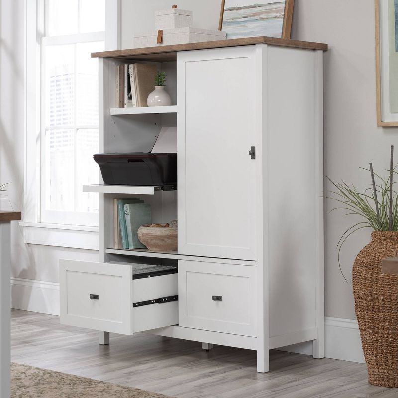 Cottage Road Storage Cabinet with File Drawers White - Sauder, 3 of 7