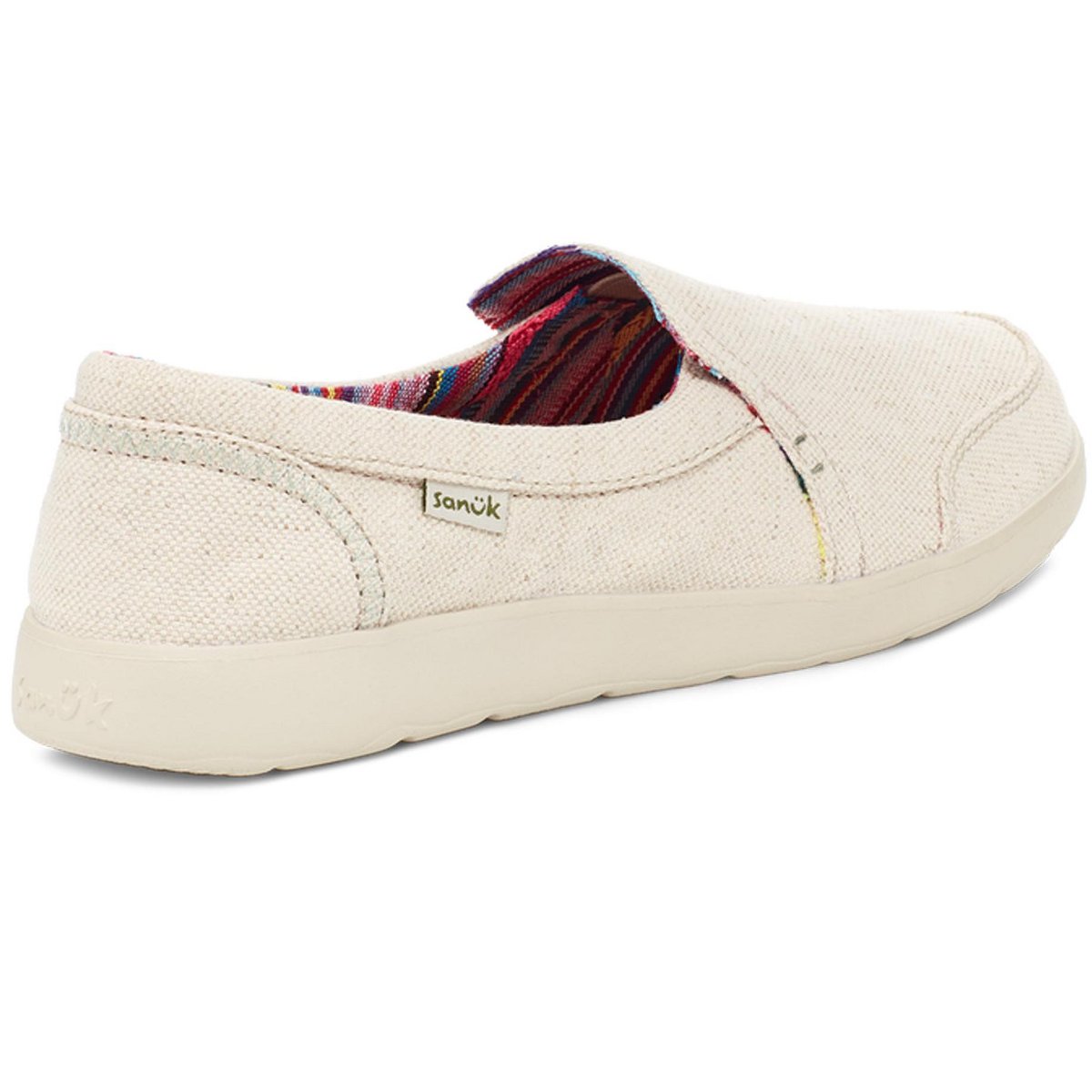 Женские туфли Sanuk Women's Sidewalk Surfer Lite 2 Sl Loafers - Oatmilk, 9 — фото 4