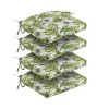 ARTPLAN Outdoor Chair Cushions for Patio Furniture, Waterproof Outdoor Cushions, Round Corner Patio Chair Cushions Set of 4 with Ties,17"x16"x2" - 3 of 4