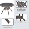 CLIHOME 39" Outdoor Patio Table Round Outdoor Coffee Table with Umbrella Hole - 4 of 4