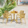 WestinTrends Playa 5-Piece Modern Round Patio Dining Table Set with Stackable Patio Dining Chairs - 2 of 4