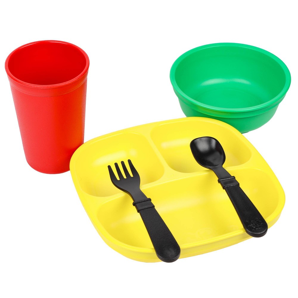 Photos - Glass Re-Play 5pc Holiday Cheer Mealtime Set - Kwanzaa