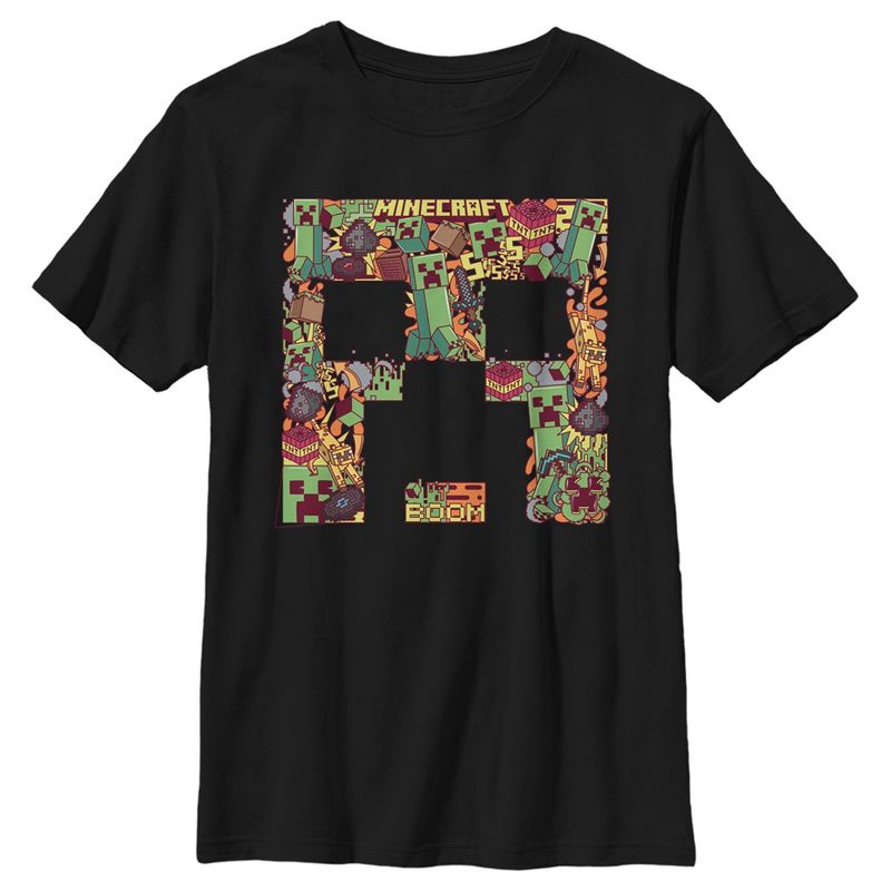 Boy's Minecraft Creeper Collage T-Shirt, 1 of 6