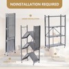 SUGIFT Storage Shelves,  4-Shelf Foldable Metal Shelving Units for Garage Kitchen Bakers, Collapsible Organizer Rack, Heavy Duty on Wheels - 4 of 4