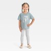 Toddler Girls' Short Sleeve Relaxed T-Shirt - Cat & Jack™ Blue - 4 of 4