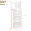 VECELO 4-Tier 224 Qt Plastic Storage Bins with Clear Magnetic Doors, 56 Gal Large Storage Organizer for Bathroom or Bedroom, White - 3 of 4