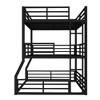 Kumasinova Metal Triple Bunk Bed, Heavy-Duty Steel Bed Frame with Full-Length Guardrails, Noise-Reducing Design for Shared Kids' Rooms/Guest Spaces - 4 of 4