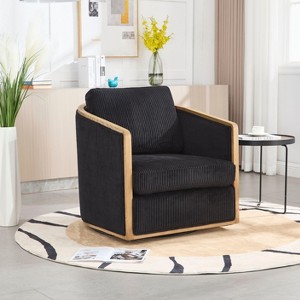 Sapphtopaz Accent Chair Swivel Barrel Chair for Living Room Comfy Lounge Chat Chair 360 Degree Rotation Seat for Bedroom, Office - 1 of 4