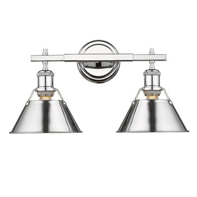 Chrome 2-Light Dimmable Bath Vanity Fixture