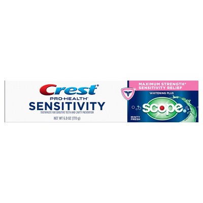 Crest Pro-Health Sensitivity Whitening Plus Scope Toothpaste, 6.0 oz