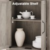 5 Tier Book case with Cabinet, 68.7" Tall Wooden 5 Shelf Bookcase, Farmhouse Book Shelf with Storage Doors, for Home Office, Living Room, Bed Room - 4 of 4