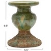 Storied Home Distressed Round Terra-cotta Pillar Candleholder - 3 of 4