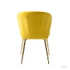 Emma Side Chair With Metal Legs For Living Room And Bedroom Velvet ...