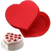 JDICTION Large Heart Cake Pan, Silicone Baking Mold for Valentine's Mousse Cake, Chocolate, Jello, Brownie, French Dessert & Soap - 2 of 4