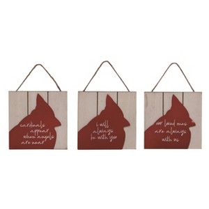 Transpac MDF Layered Cardinal Hanging Block Decor Home Decorations Spring - 1 of 1