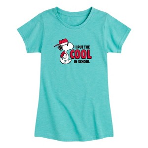 Girls' - Peanuts - Cool In School Short Sleeve Graphic T-Shirt - 1 of 3