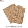 Unique Bargains Gift Wrap Paper Christmas Kraft 27.56"x19.69" 5 Pcs - 3 of 4