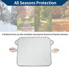 Unique Bargains Car Windshield Cover Magnetic Cover with Reflective Strip Snow Sun UV Protector - 3 of 4