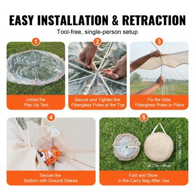 Large Clear PVC Instant Pop-Up Sports Tent Shelter