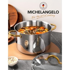 MICHELANGELO Stainless Steel Pots - Induction Pot with Lid, 18/10 Stainless Steel Stock Pot, Non Toxic Cooking Pot, Oven & Dishwasher Safe - 1 of 4