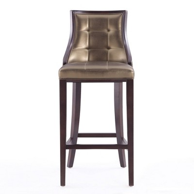 Fifth Avenue Bronze and Walnut Beech Wood Barstool